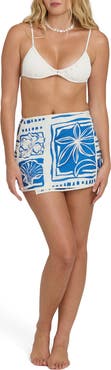 Billabong Sea Glow Cotton & Linen Miniskirt