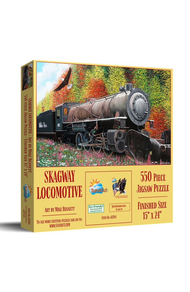 Sunsout Skagway Locomotive 550 piece Jigsaw Puzzle for Adults, Main, color, Multicolor