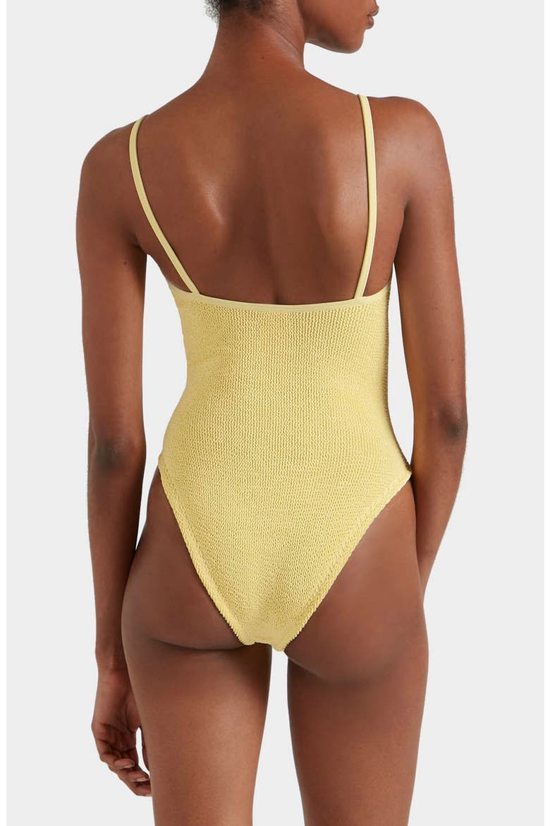 Mia Beaded One-Piece Swimsuit, Alternate, color, BUTTER