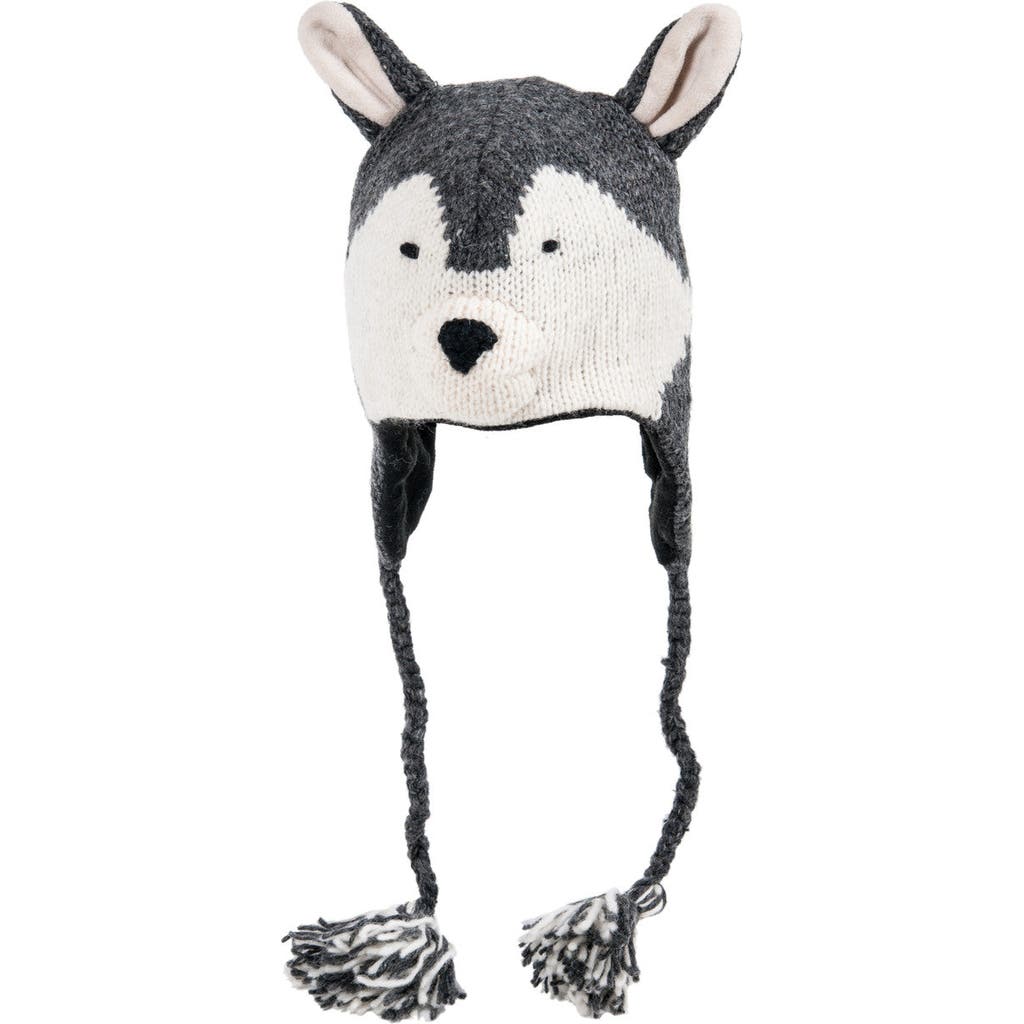 Nirvana Designs Wolf Hat In Grey