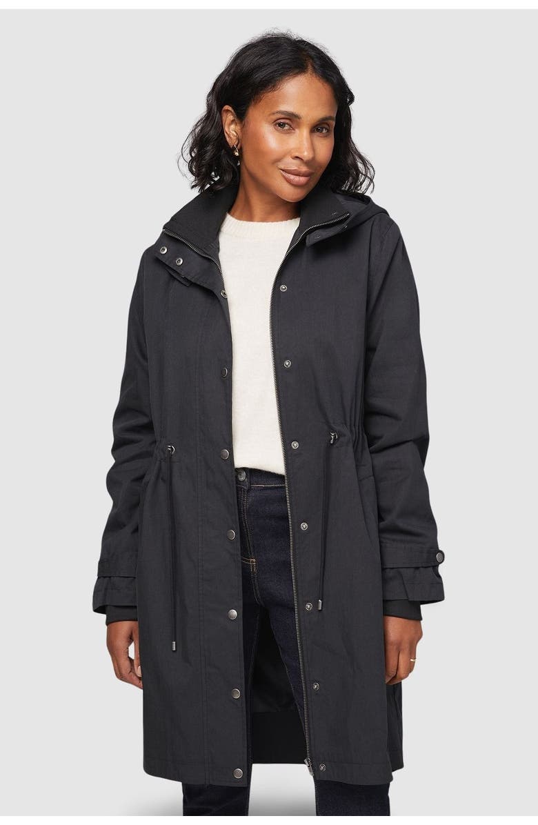 Wallis Knitted Collar Lightweight Coat, Main, color, Black