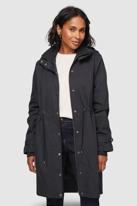 Knitted Collar Lightweight Coat