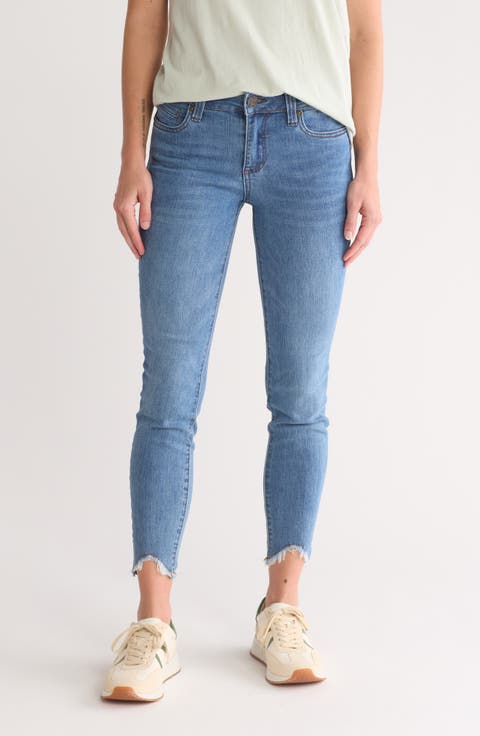 Carlo Fray Hem Ankle Skinny Jeans (Nerine)