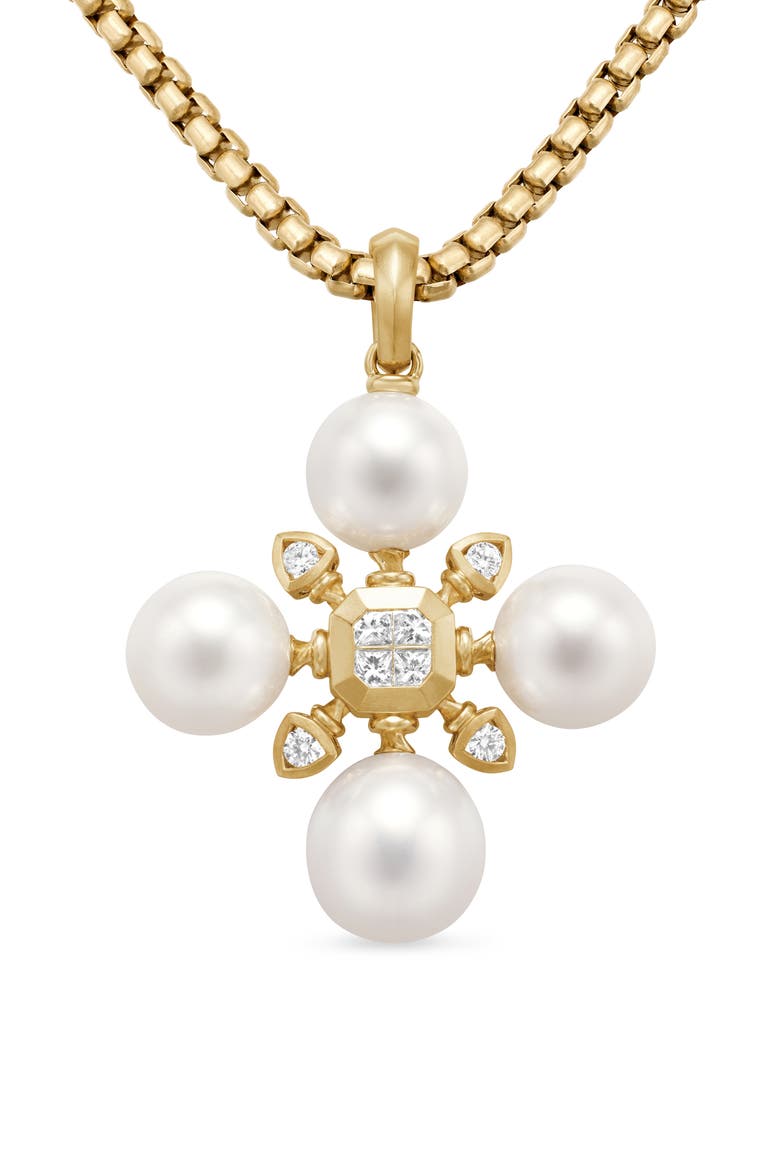 Renaissance Cultured Pearl Pendant Charm, Main, color, 18K YELLOW GOLD