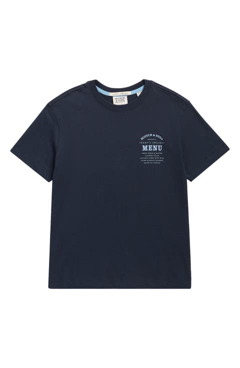 Kids' Inflight Menu Logo Graphic T-Shirt (Little Kid & Big Kid)