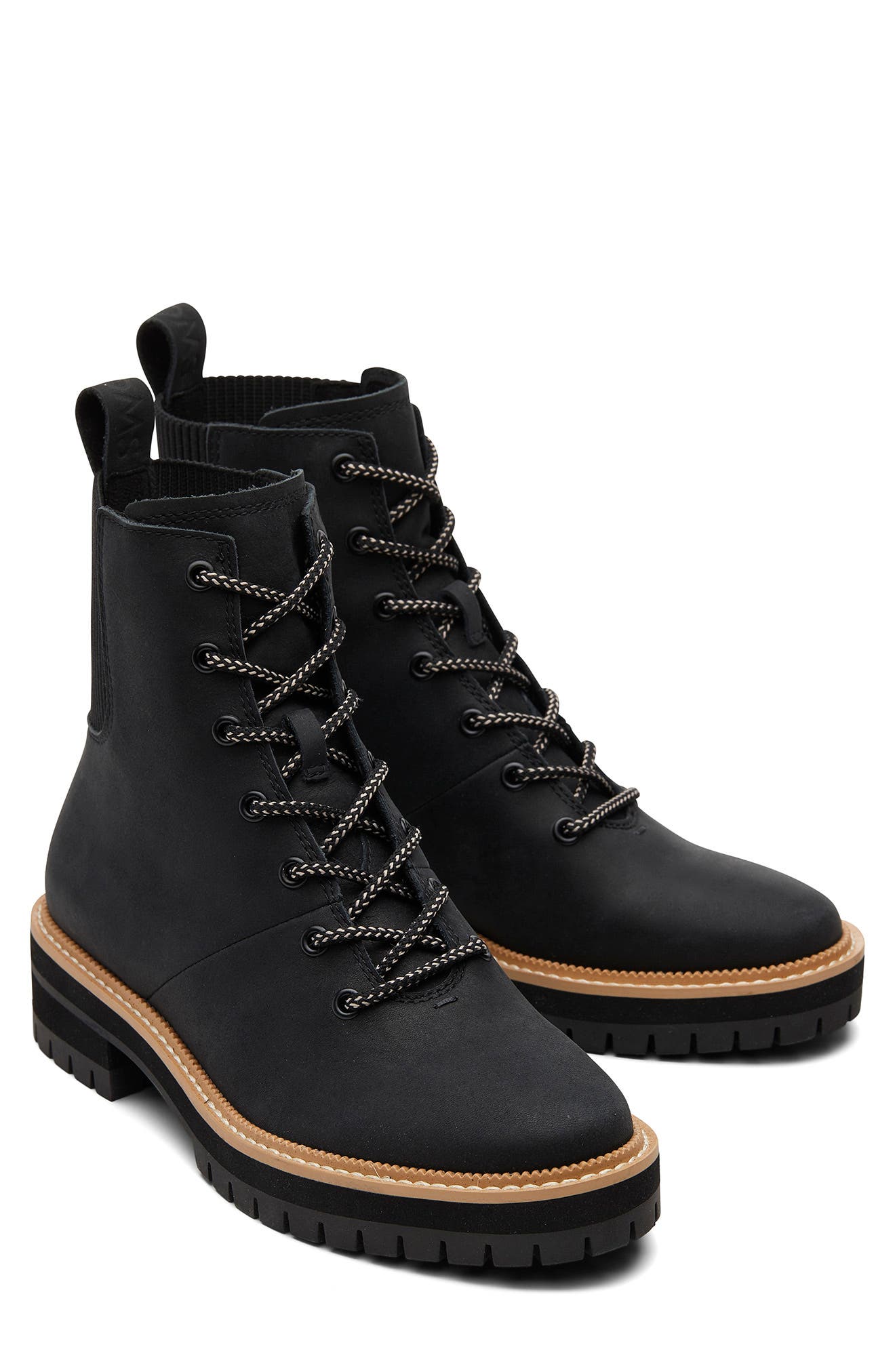 TOMS Leather Frankie Boot, Main, color, 