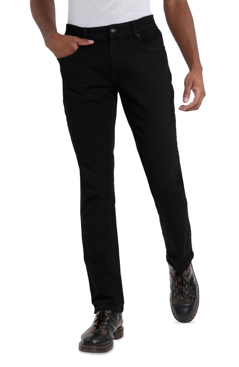 XRAY Saddle Stitch Stretch Straight Leg Jeans, Alternate, color, Jet Black