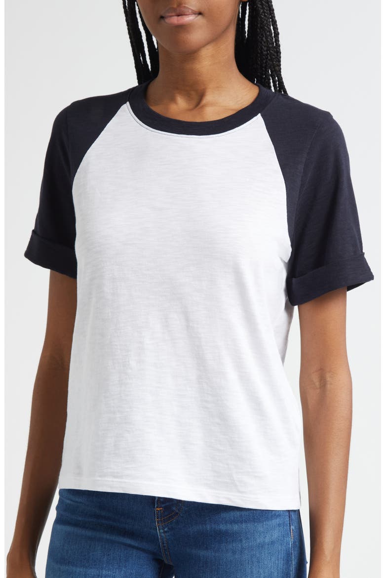 Mason Cotton Baseball T-Shirt, Alternate, color, WHITE NAVY