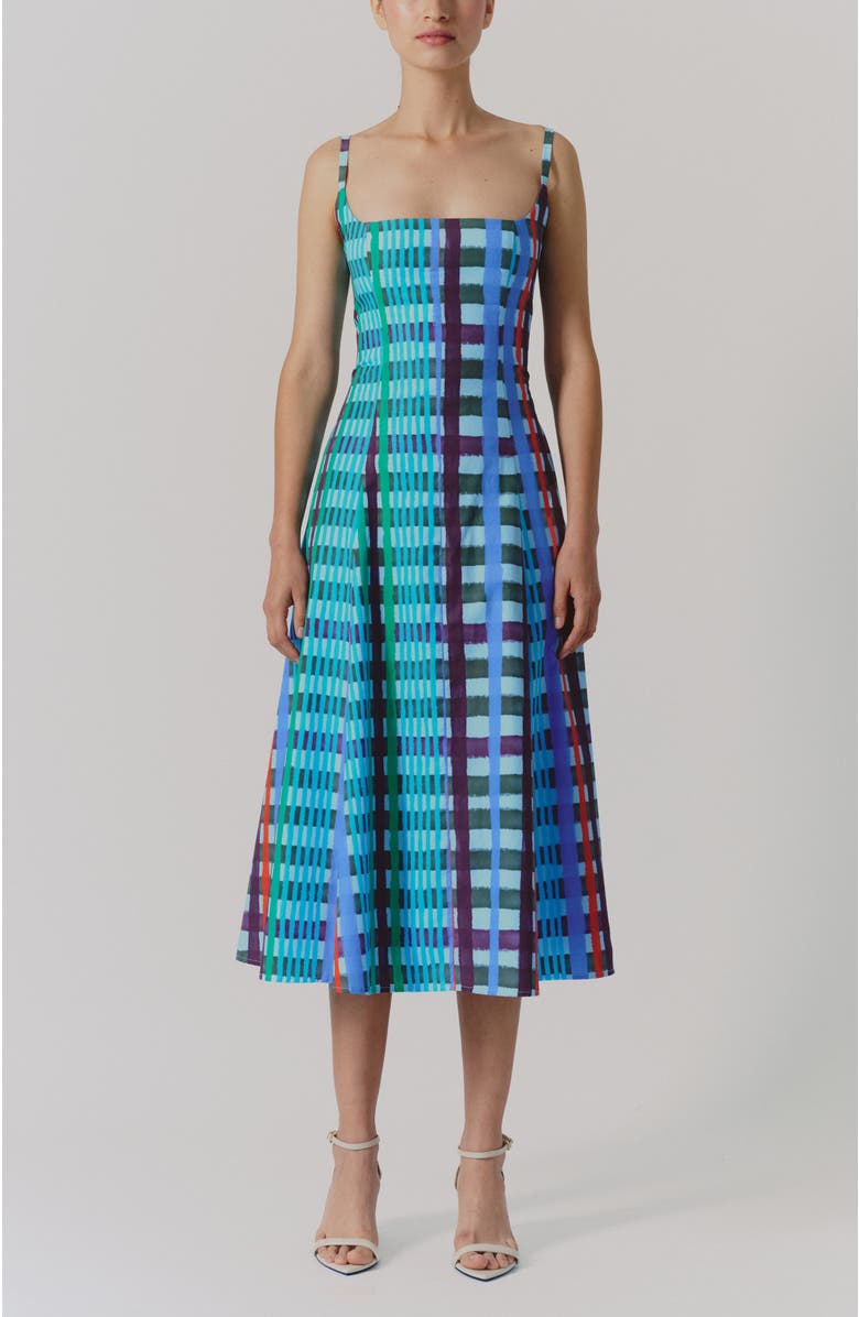 De Loreta Micaela Spaghetti Strap Cotton Midi Dress, Main, color, 