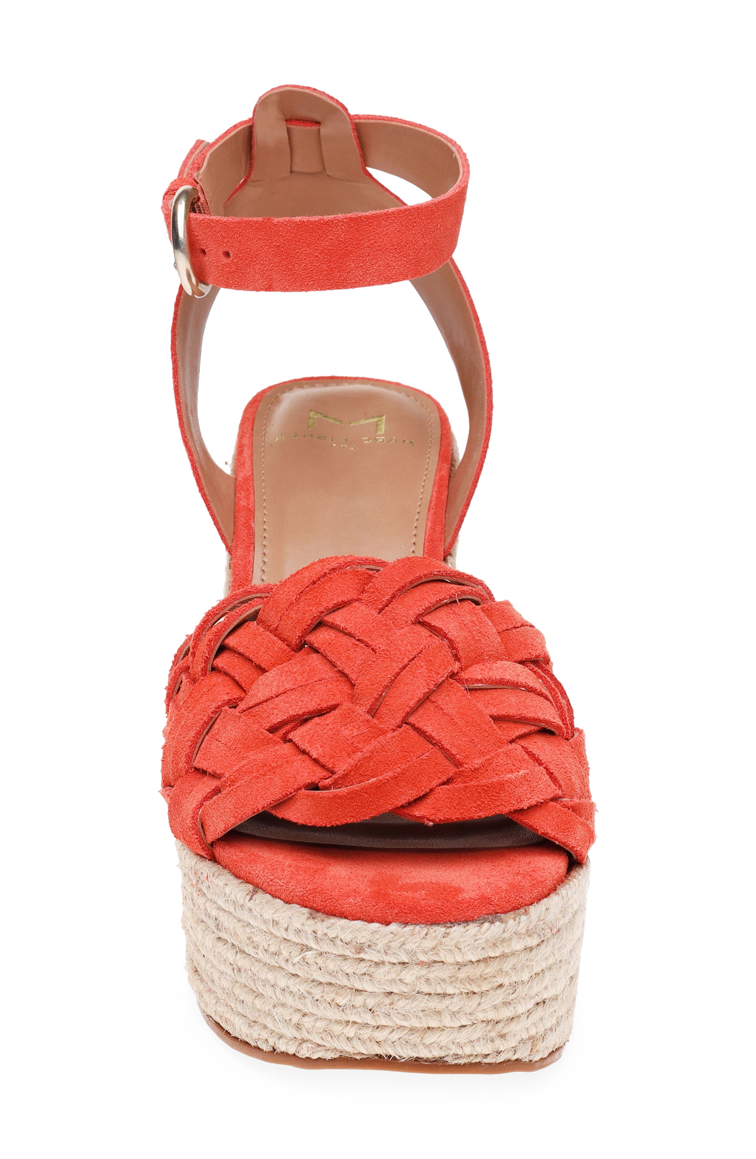 Odilia Espadrille Platform Sandal, Alternate, color, MEDIUM RED