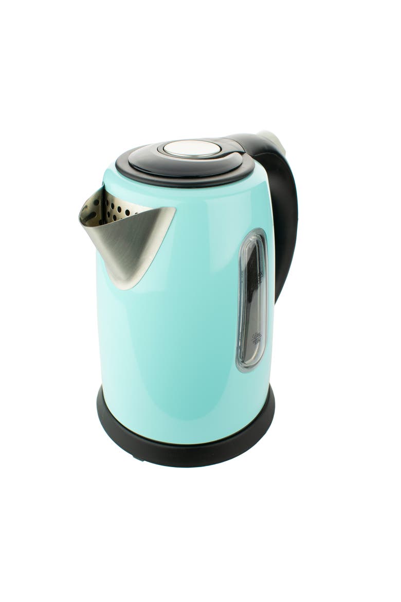 1 Liter Stainless Steel Cordless Electric Kettle, Main, color, Blue