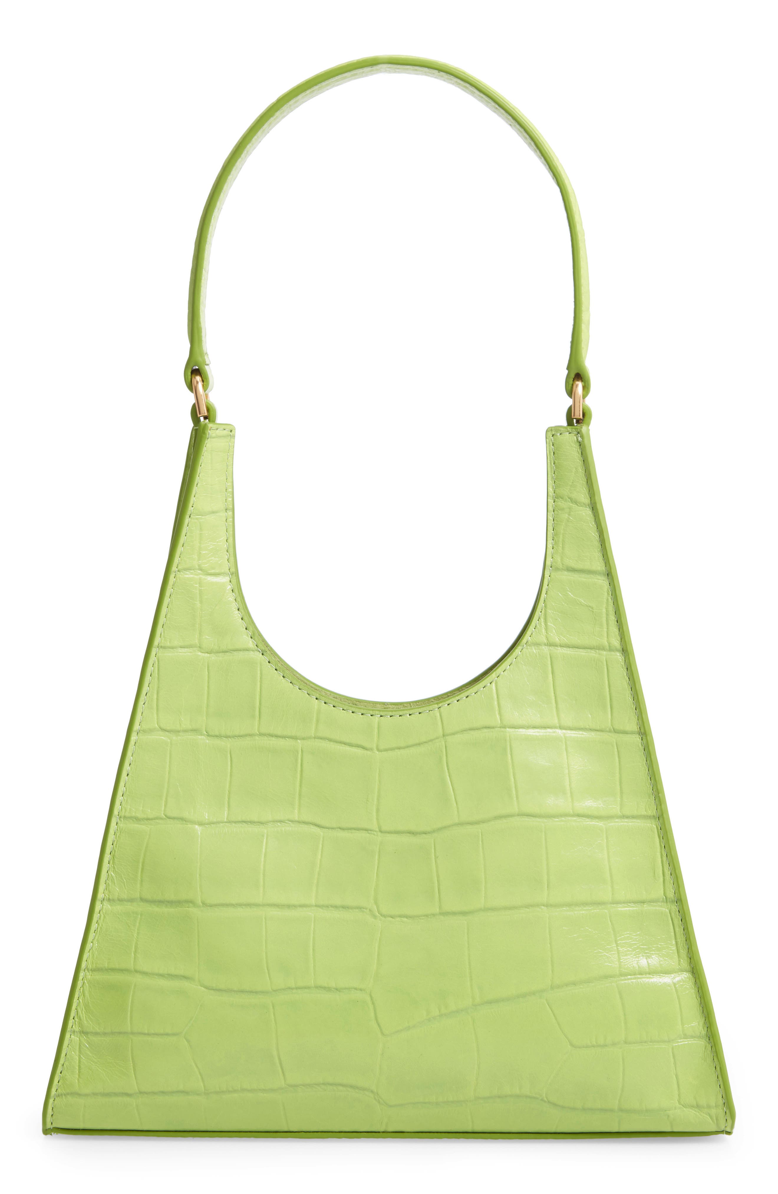 Small Rey Leather Shoulder Bag, Main, color, PISTACHIO