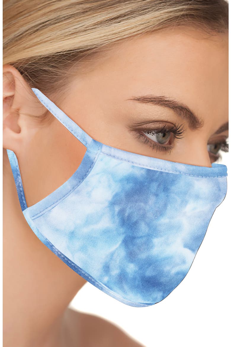 5-Pack Adult Tie Dye Face Masks, Main, color, BLACK/PINK/BLUE/GREEN/WHITE