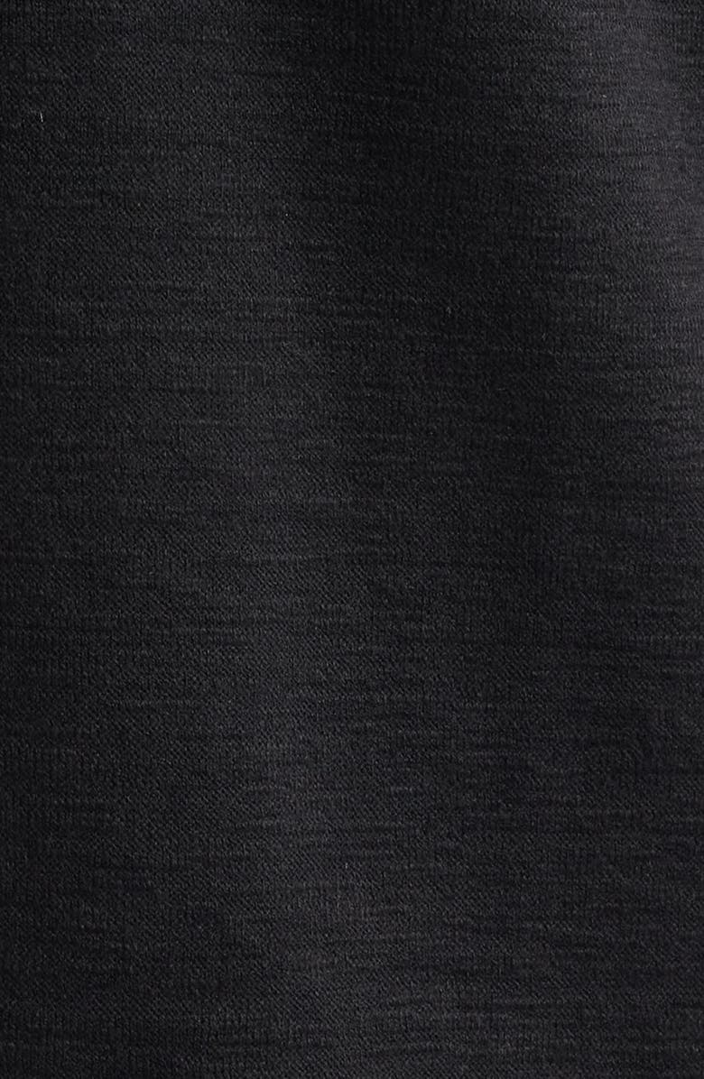 Johnston & Murphy Riley Knit Short Sleeve Button-Up Shirt, Alternate, color, Black