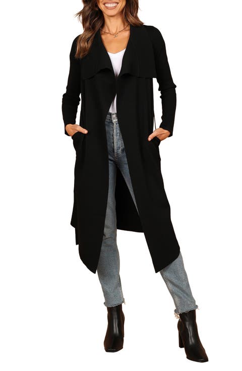 Audrina Tie Front Longline Cardigan