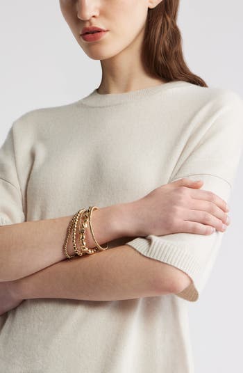 Set of 5 Beaded Stretch Bracelets