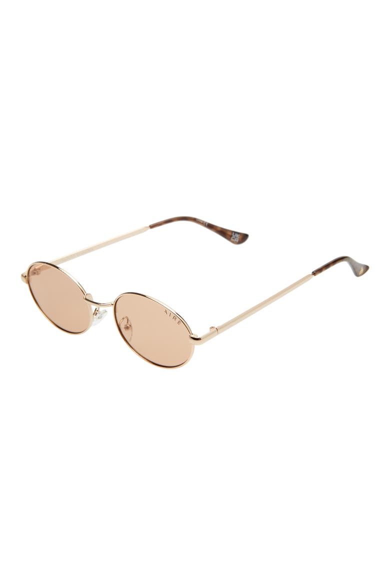 Velocity 52mm Oval Sunglasses, Alternate, color, GOLD / BARLEY TINT