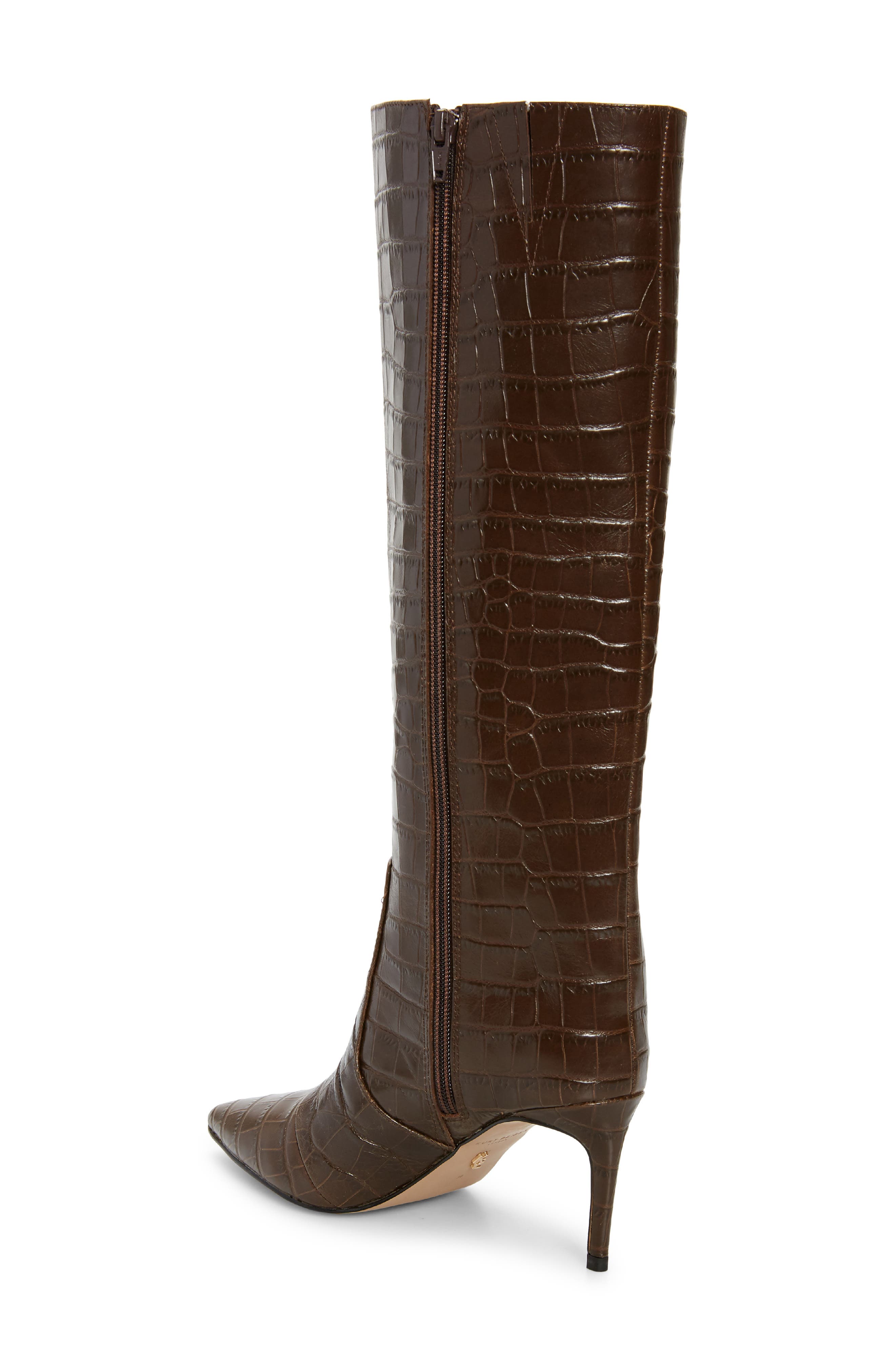 Bickley Quilted Tall Boot, Alternate, color, BROWN CROC