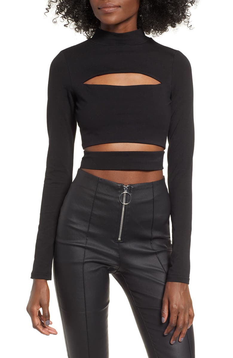 Tiger Mist Shecki Cutout Crop Top, Main, color, 