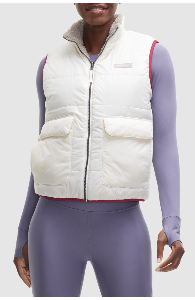 Peloton Cozy Fleece Reversible Vest, Main, color, Pearl