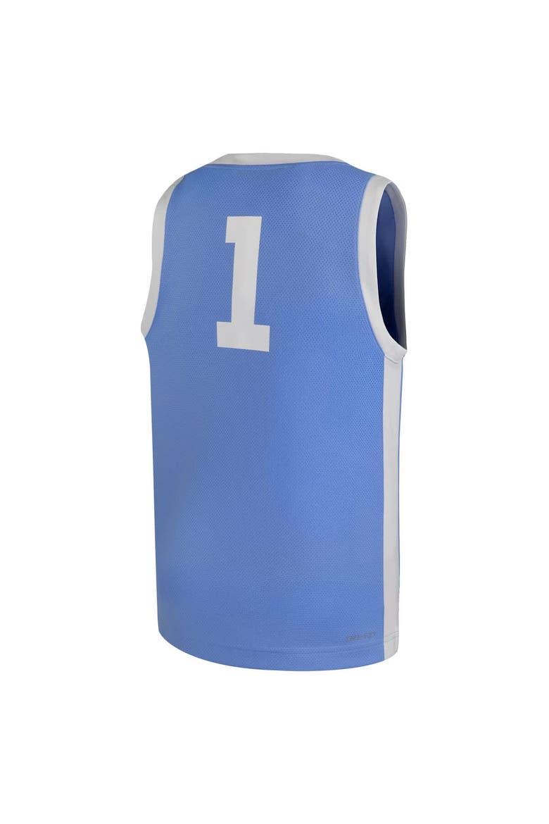 Youth Jordan Brand Carolina Blue North Carolina Tar Heels Replica Basketball Jersey, Alternate, color, Light Blue