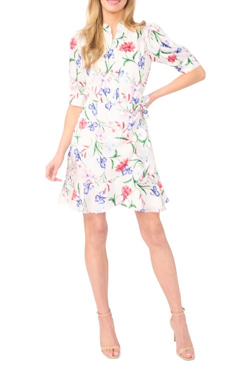 Floral Print Wrap Dress
