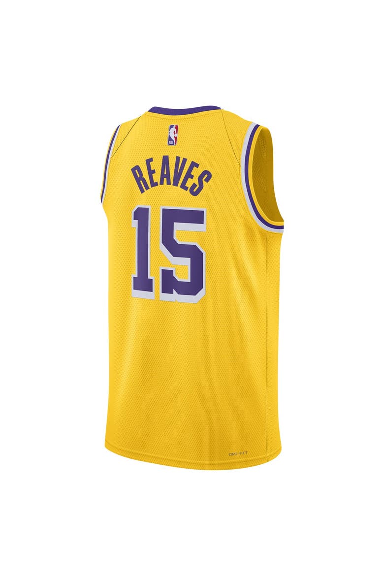 Unisex Nike Austin Reaves Gold Los Angeles Lakers Swingman Jersey - Icon Edition, Alternate, color, Gold