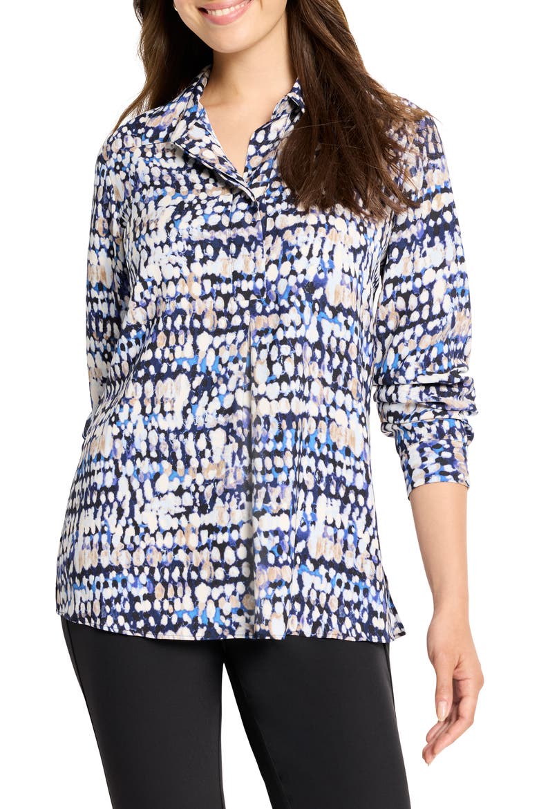 Harvest Dot Button-Up Shirt, Main, color, BLUE MULTI