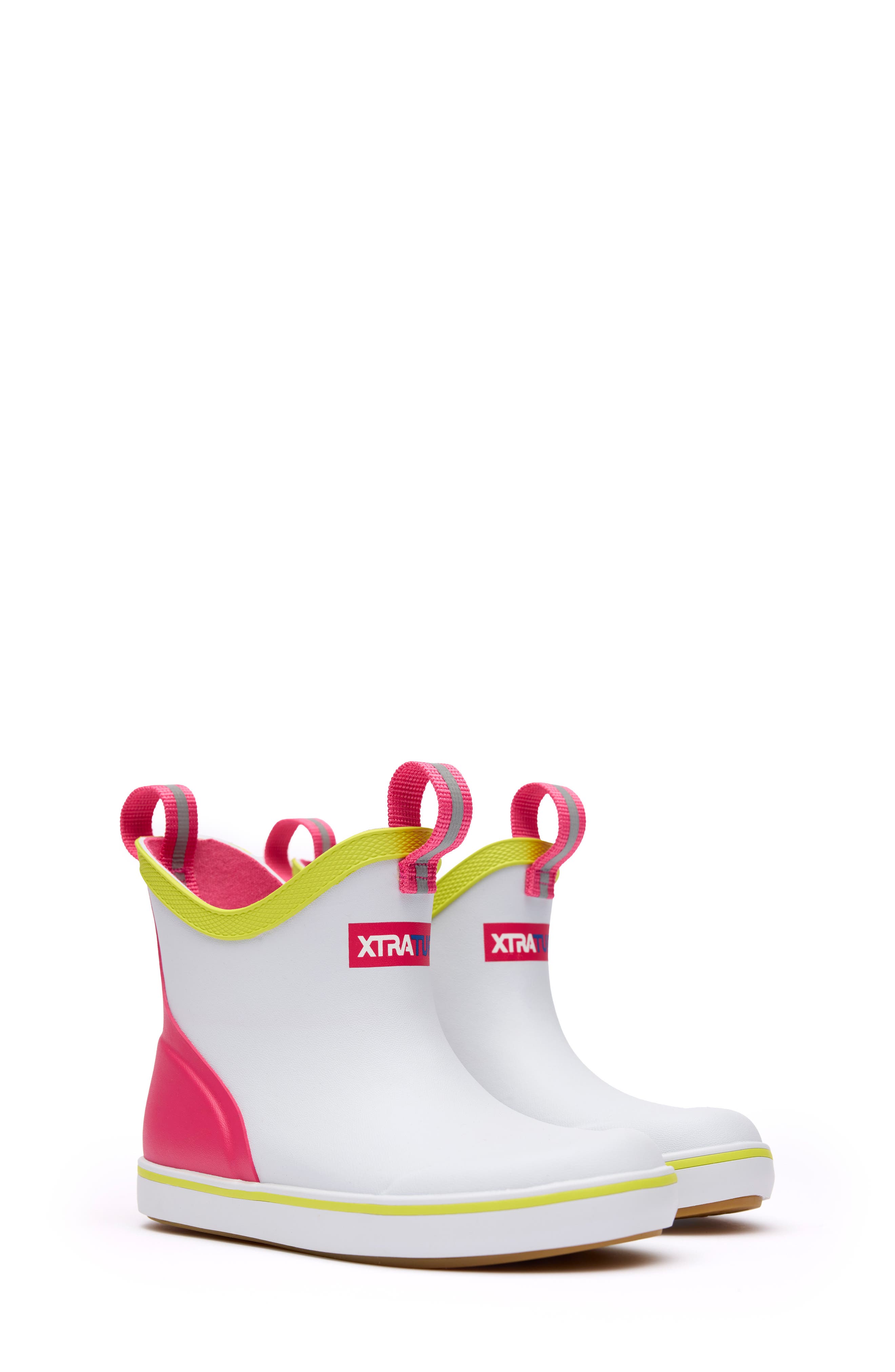XTRATUF Waterproof Deck Boot, Alternate, color, White Multi/Pink