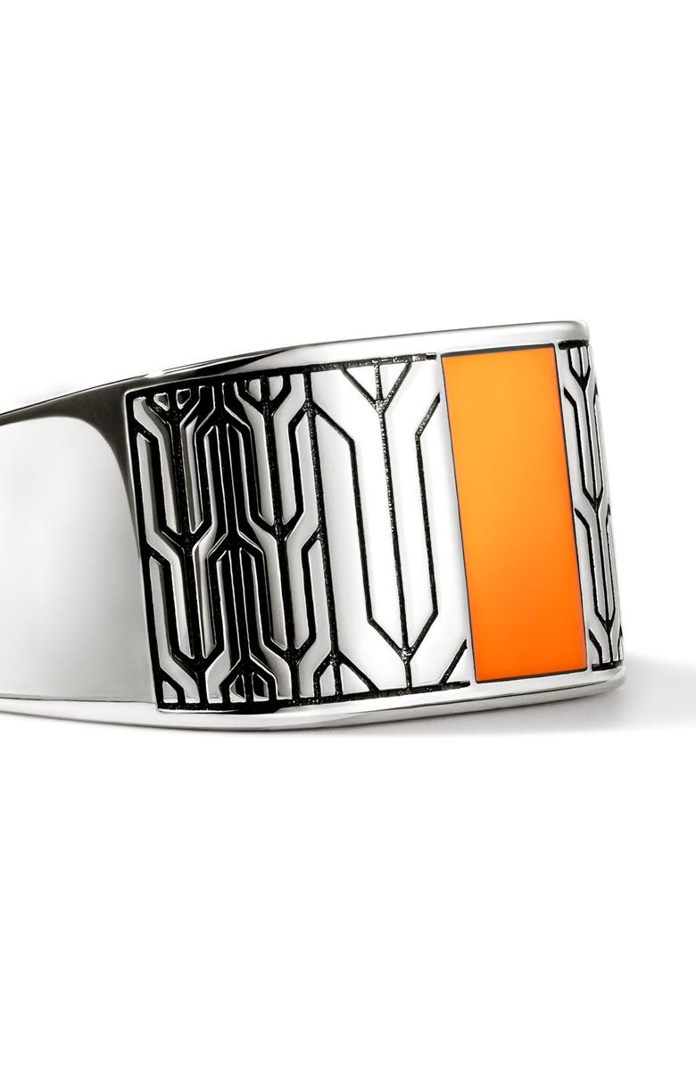 John Hardy Icon 50 Signet Ring, Alternate, color, Silver