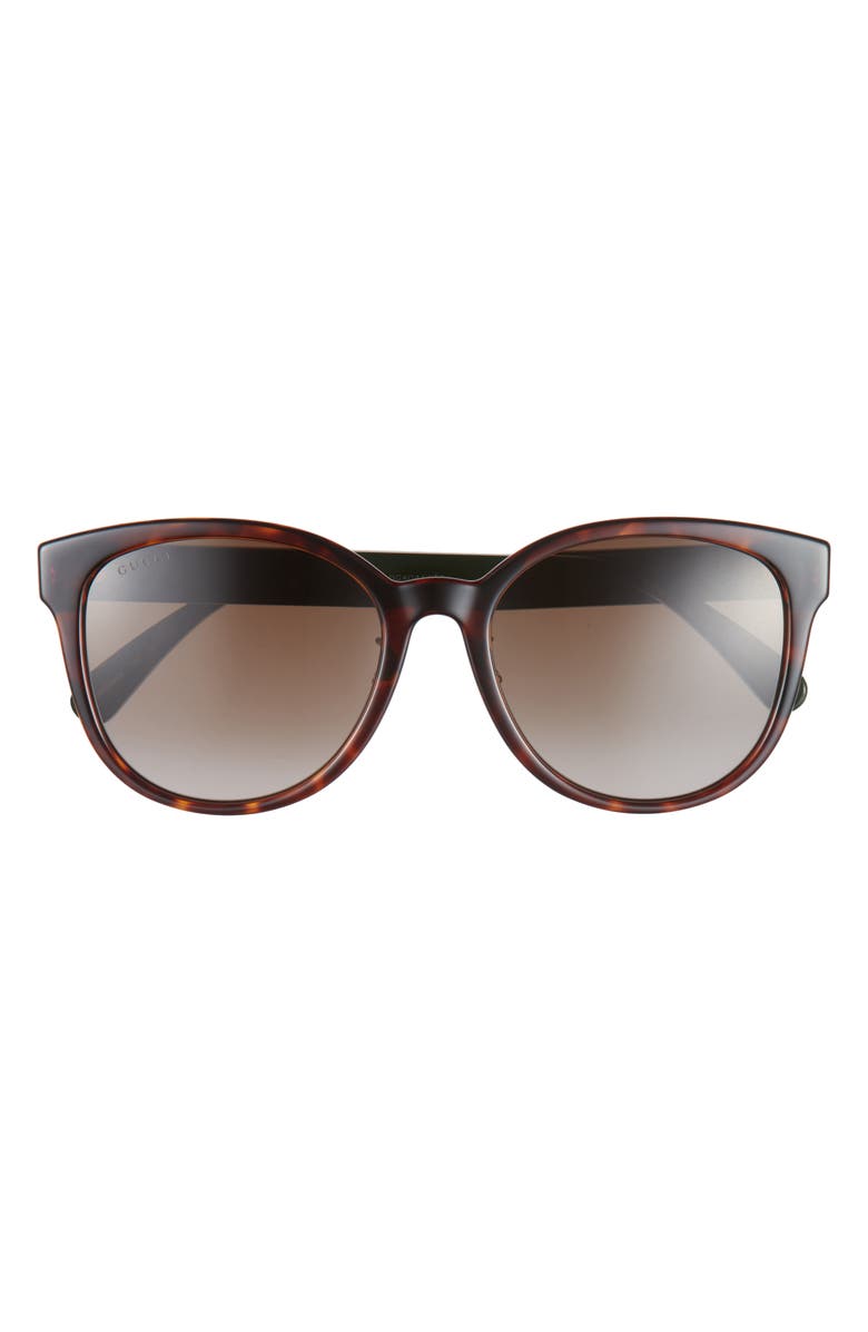 Gucci 56mm Round Sunglasses, Main, color, Dark Havana/ Brown Gradient