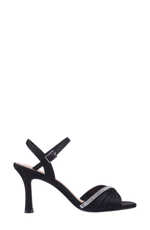 Nina Agnes Satin Sandal In Black