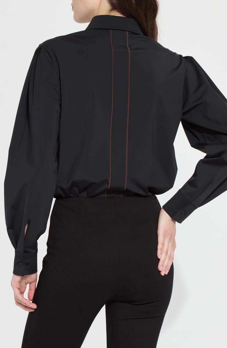 Lysse Nera Pleated Sleeve Shirt, Alternate, color, Black