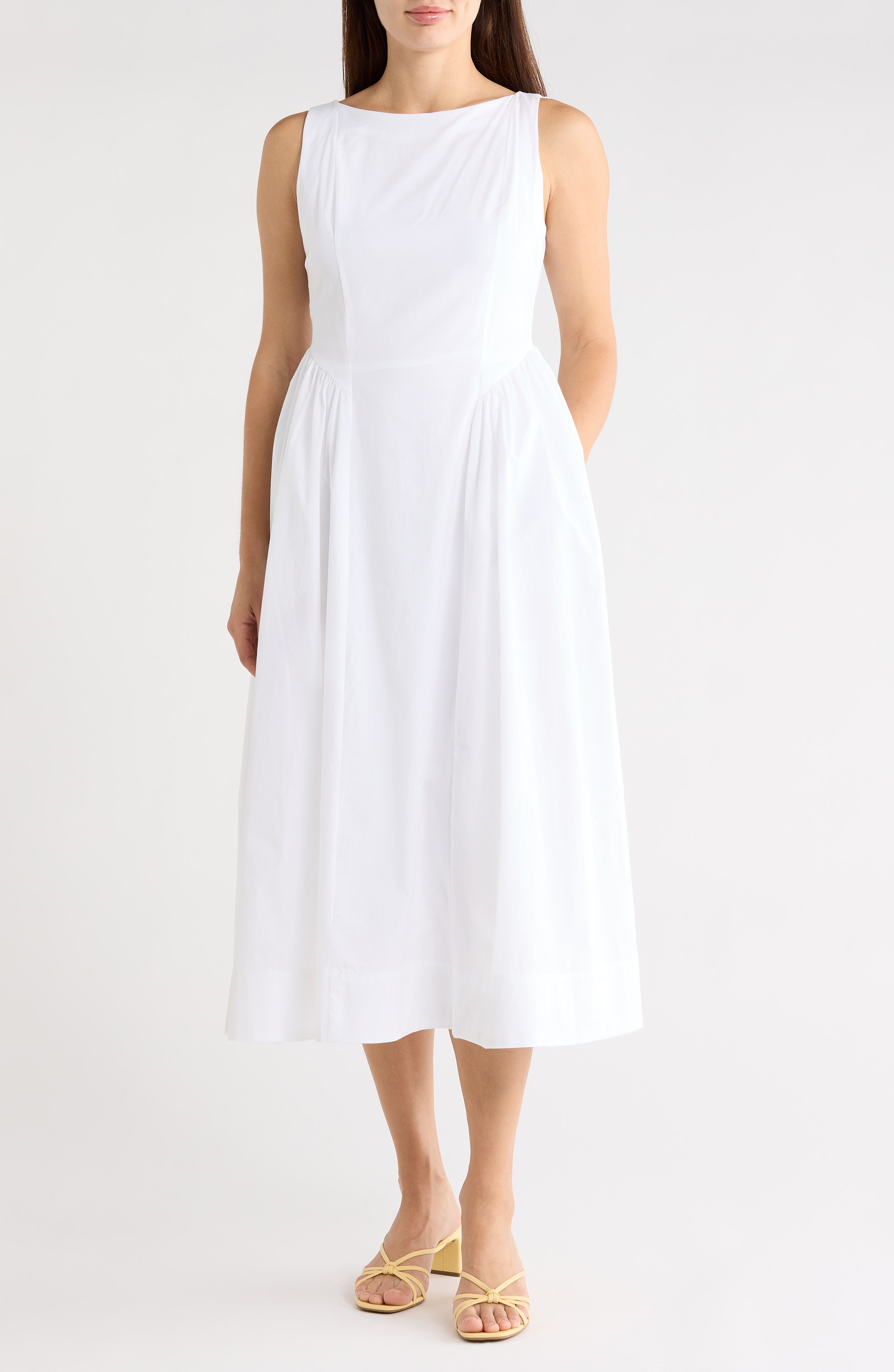 CeCe Godet Pleat Maxi Dress