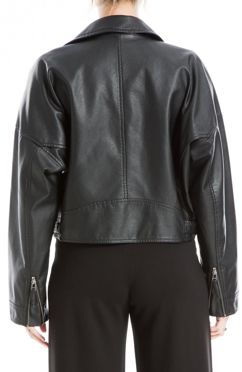 MAX STUDIO Faux Leather Biker Jacket, Alternate, color, 
