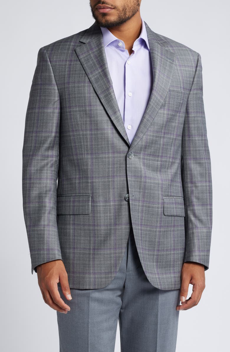 Peter Millar Flynn Classic Fit Plaid Wool Sport Coat, Alternate, color, 