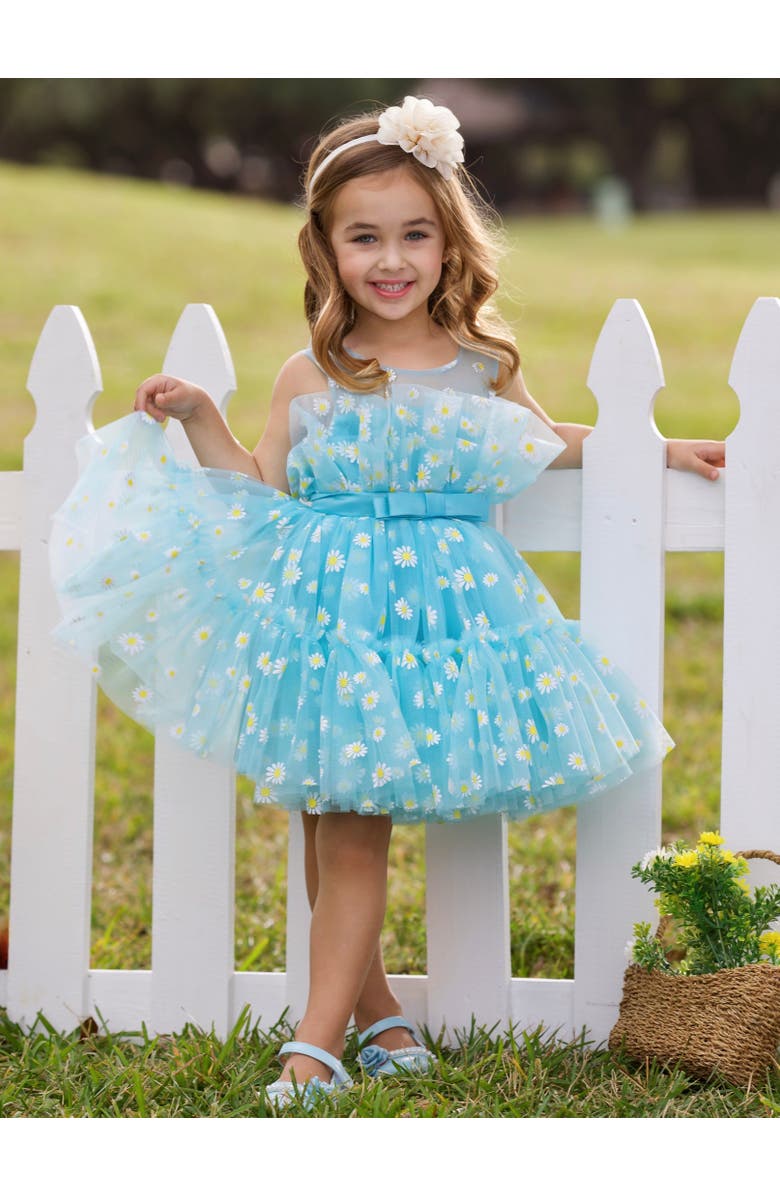 Mia Belle Girls Girls Daydream Daisy Embroidered Floral Tutu Dress, Alternate, color, 