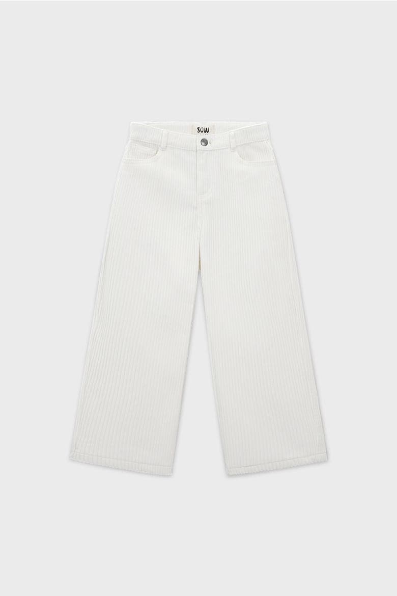 Organic Cotton Corduroy Straight Leg Pant, Main, color, Off White