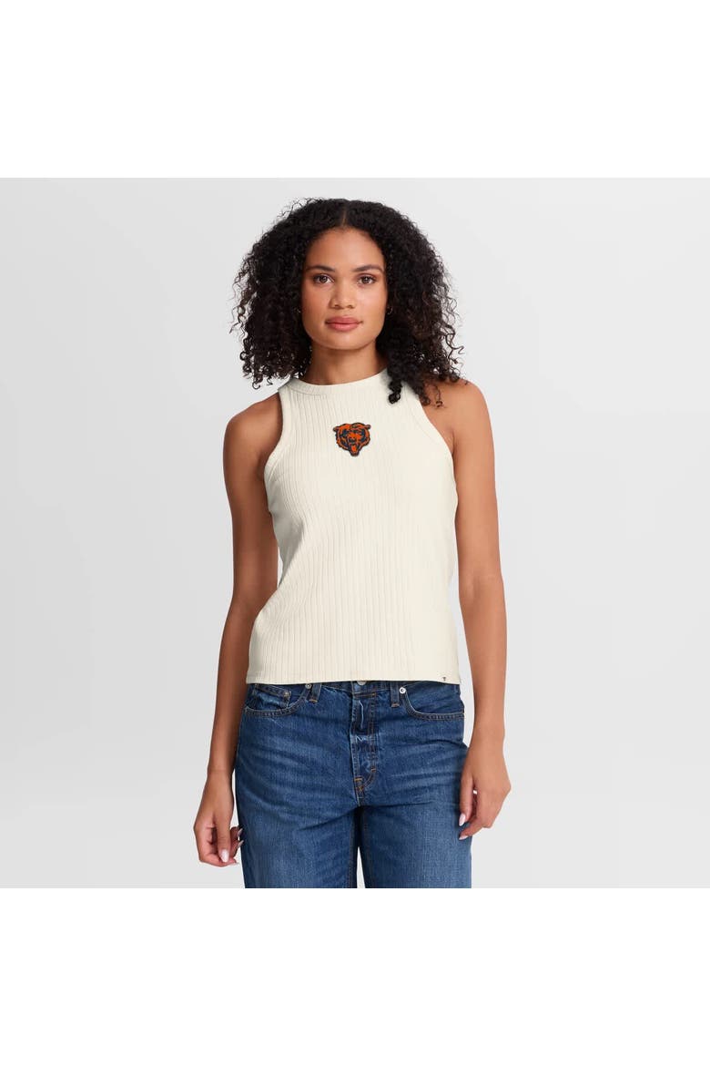 Women's Fanatics Cream Chicago Bears Star Play Tri-Blend Ribbed Tank Top, Main, color, Cream