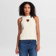 FANATICS Women's Fanatics Cream Chicago Bears Star Play Tri-Blend Ribbed Tank Top