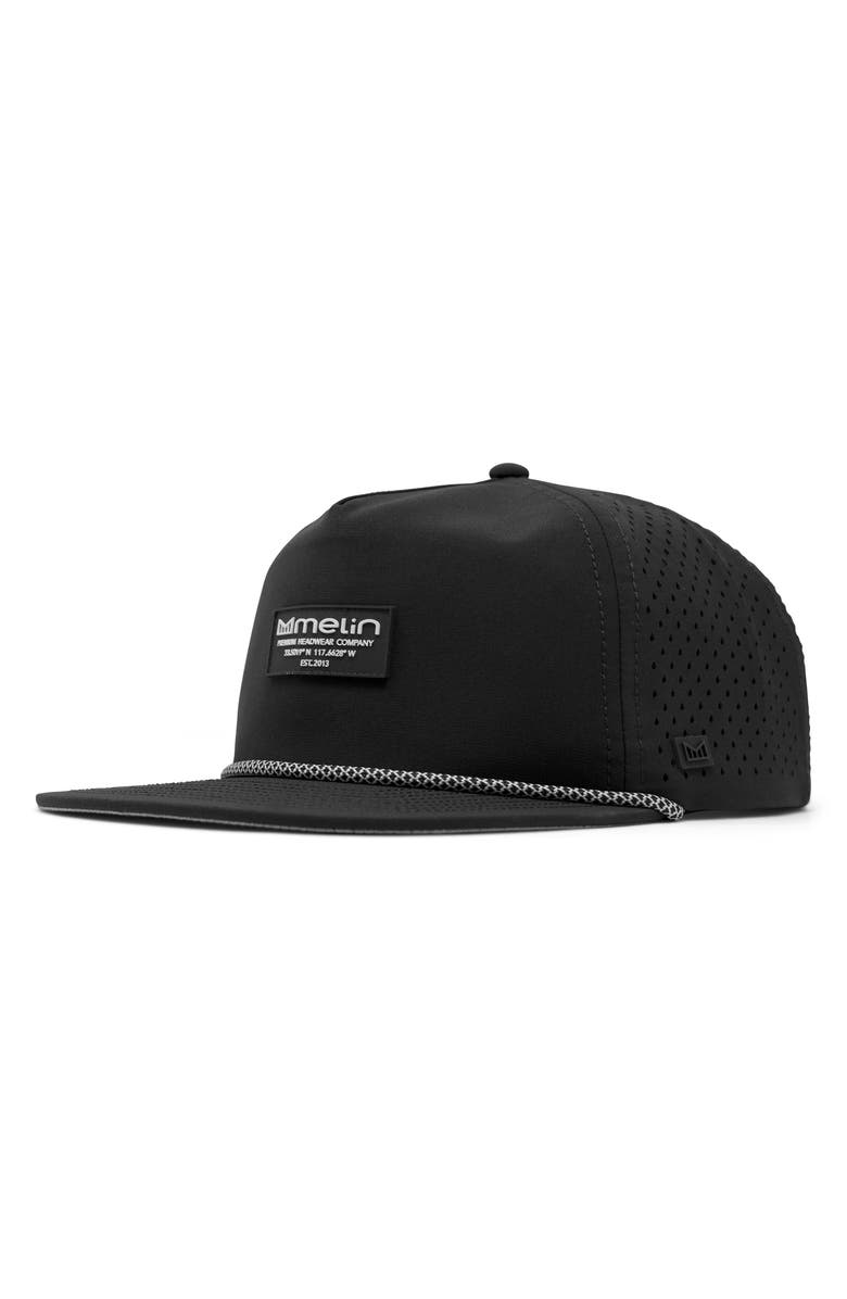 Melin Coronado Brick Hydro Performance Snapback Hat, Main, color, Black