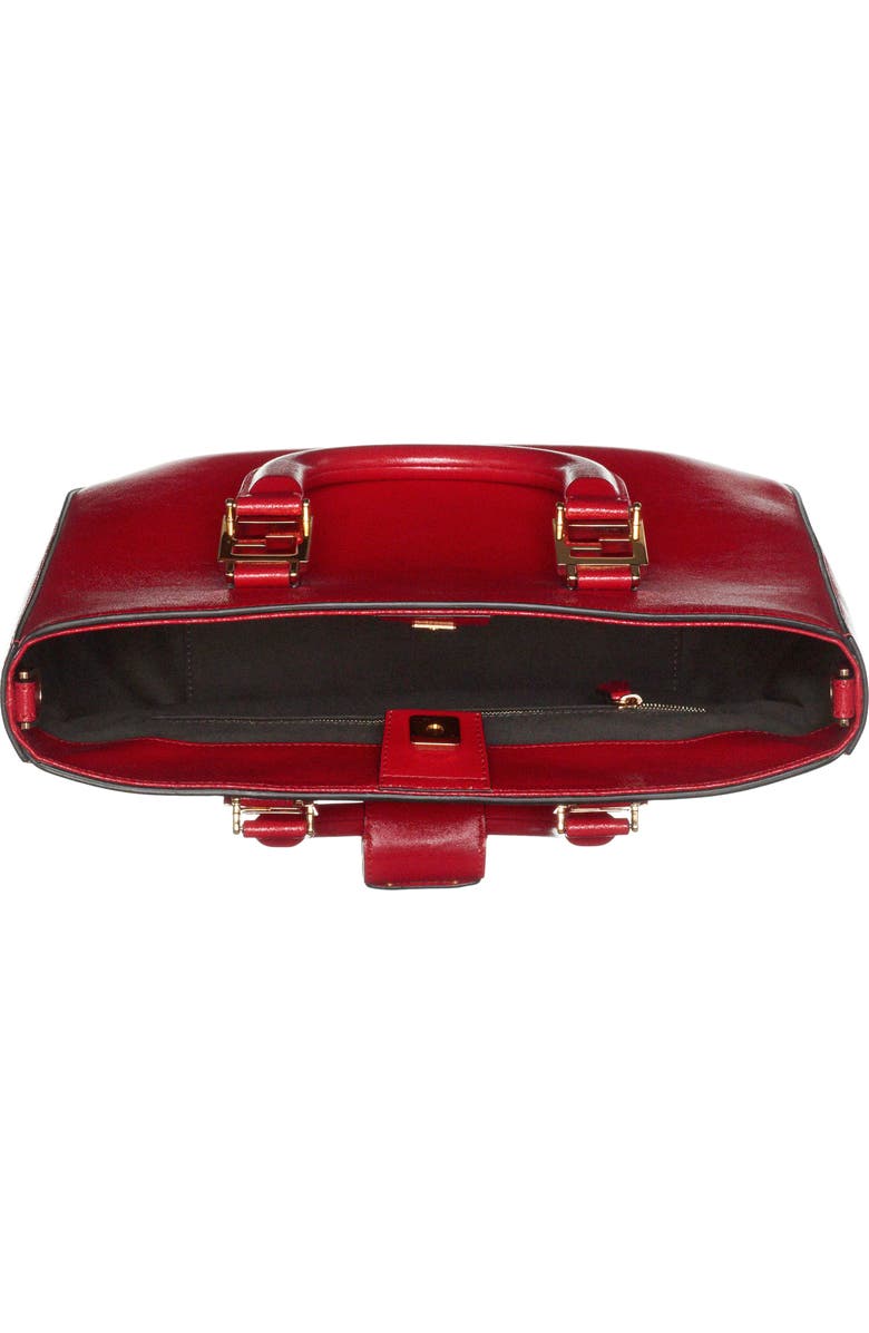 Fendi Small Glacier Top Handle Leather Tote, Alternate, color,