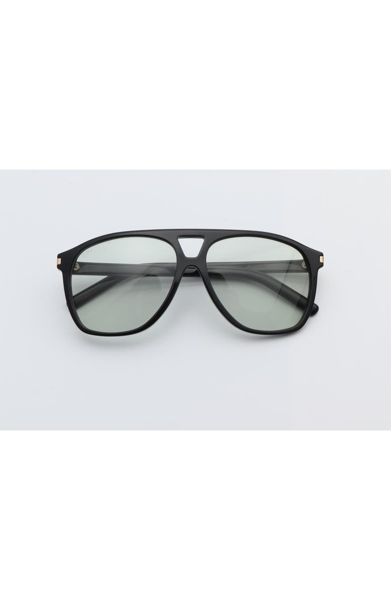 12PM STUDIOS Toronto Aviator Sunglasses, Alternate, color, Black/Smoke