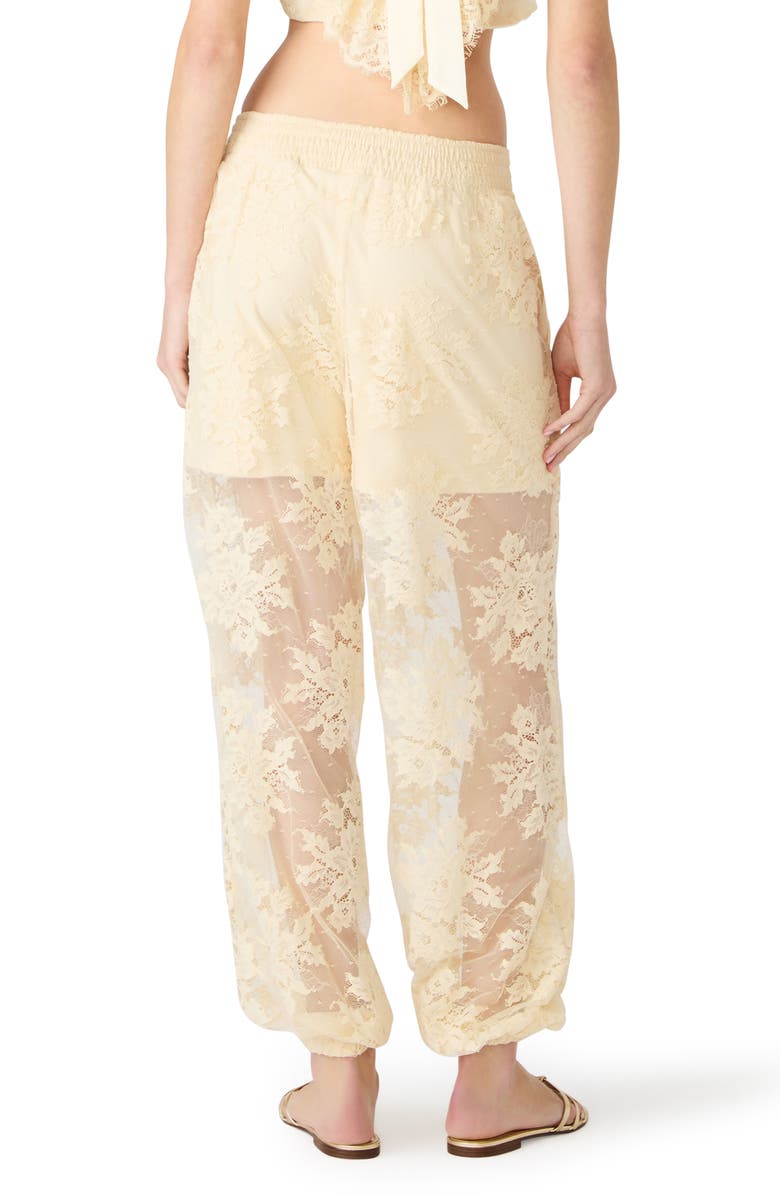 Steve Madden Faya Floral Lace Pants, Alternate, color, Tropic Sands