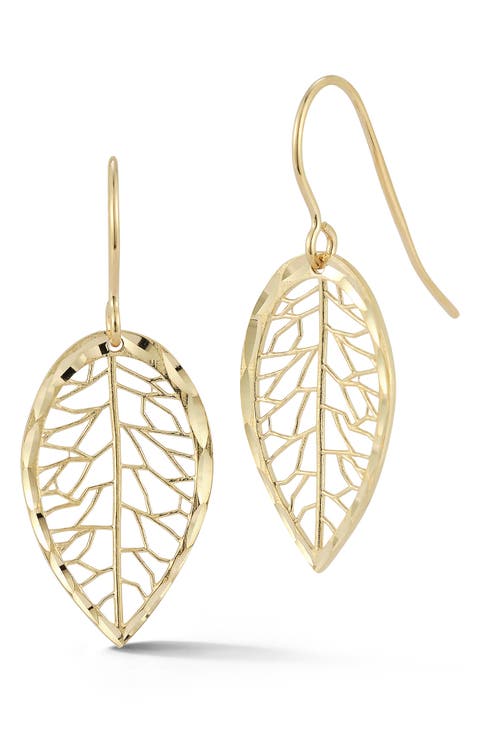 14K Lead Drop Earrings