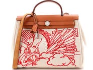 Pre-Owned Hermes Herbag Zip Pegase Pop Toile and Leather 31