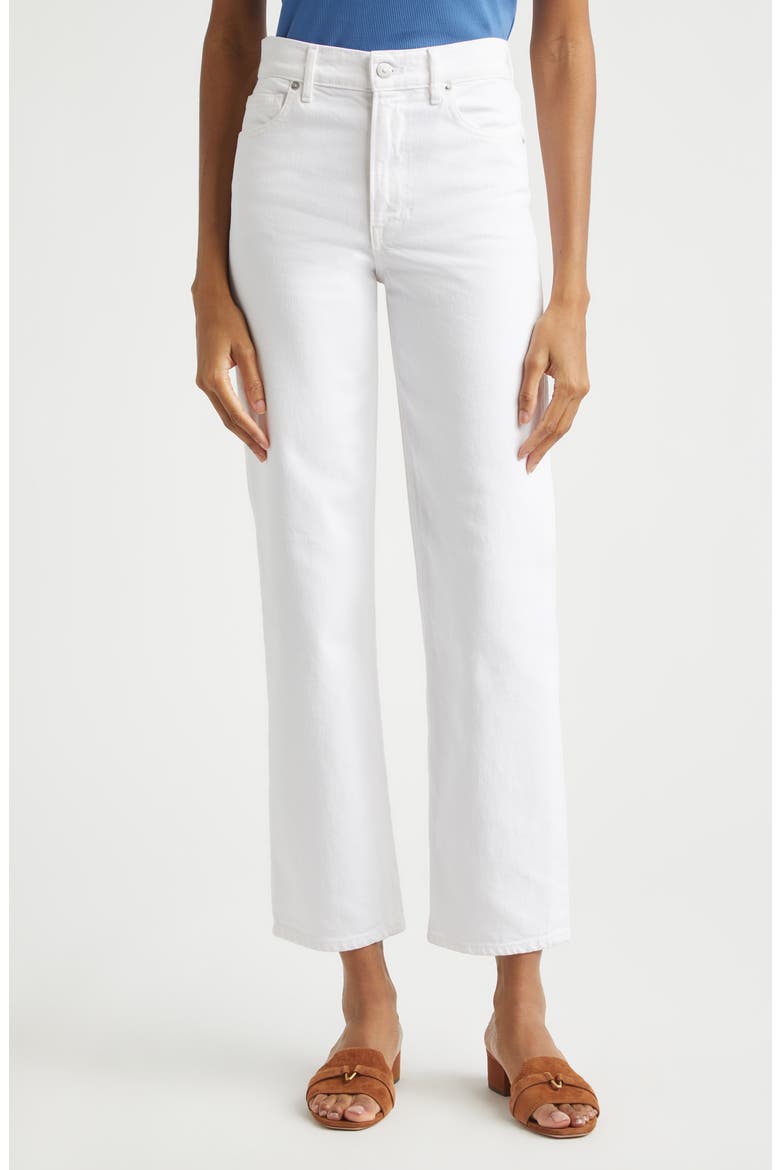 Leah Ankle Straight Leg Jeans, Main, color, WHITE