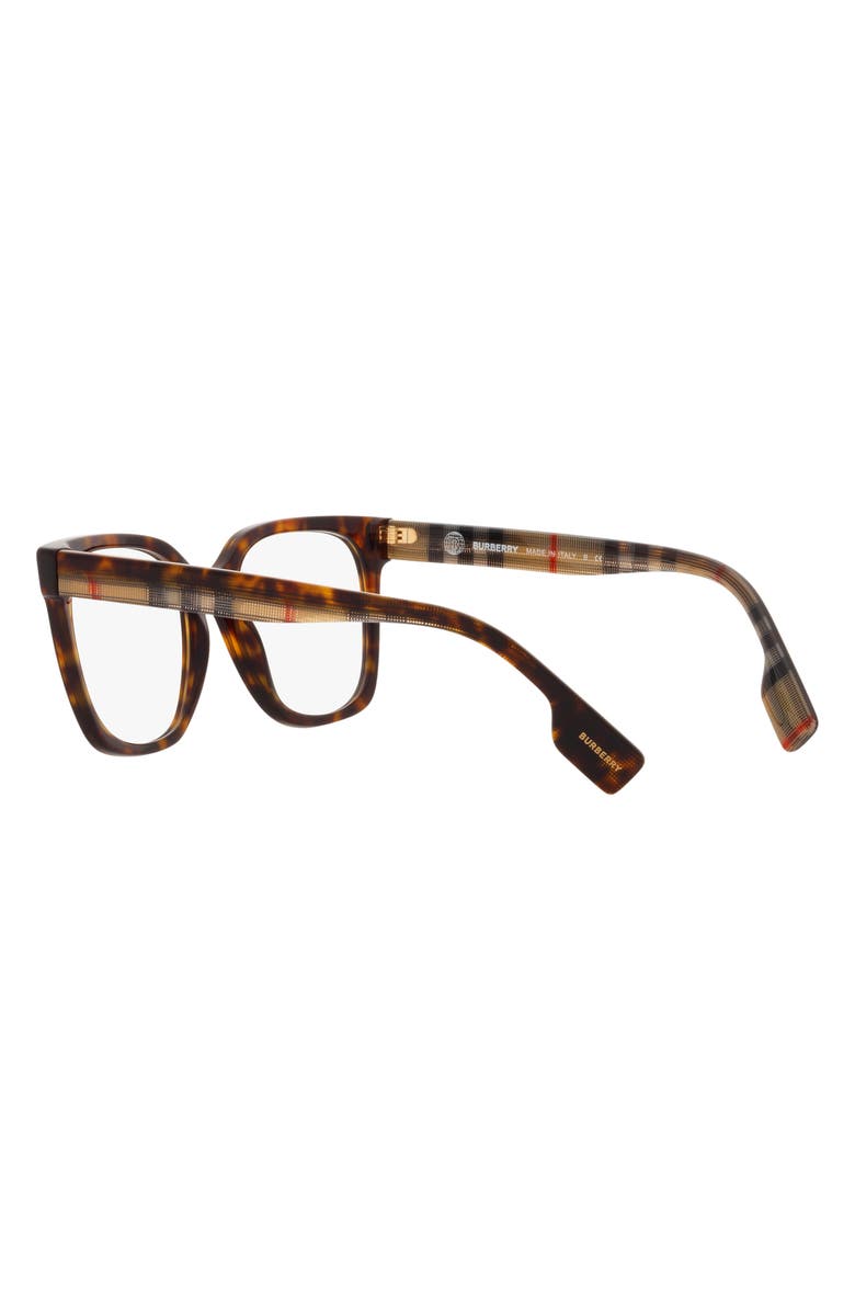 Burberry Evelyn 52mm Square Optical Glasses, Alternate, color, Dark Havana