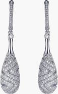 Kellery Ethereal Raindrop Pavé Zirconia Drop Earrings