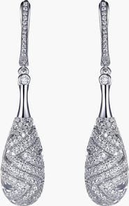 Kellery Ethereal Raindrop Pavé Zirconia Drop Earrings